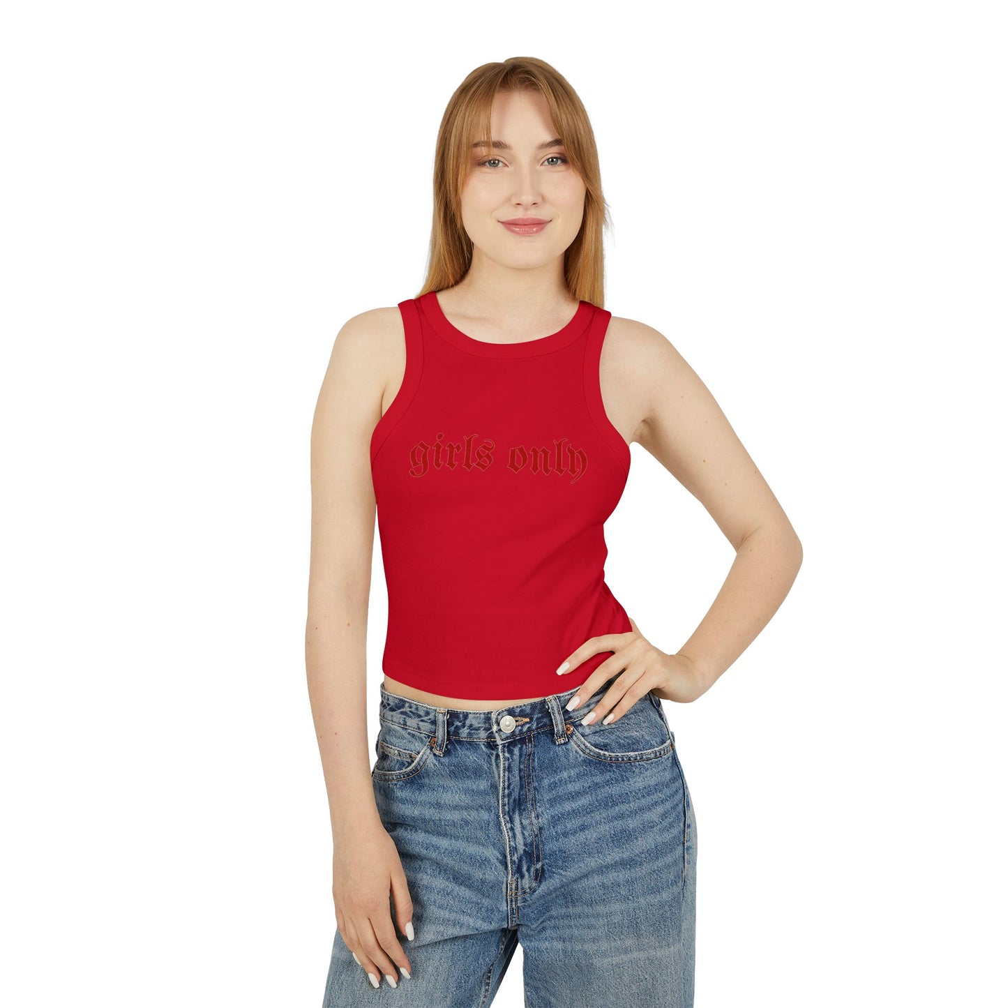 Girls Only Women's Racer Tank Top
