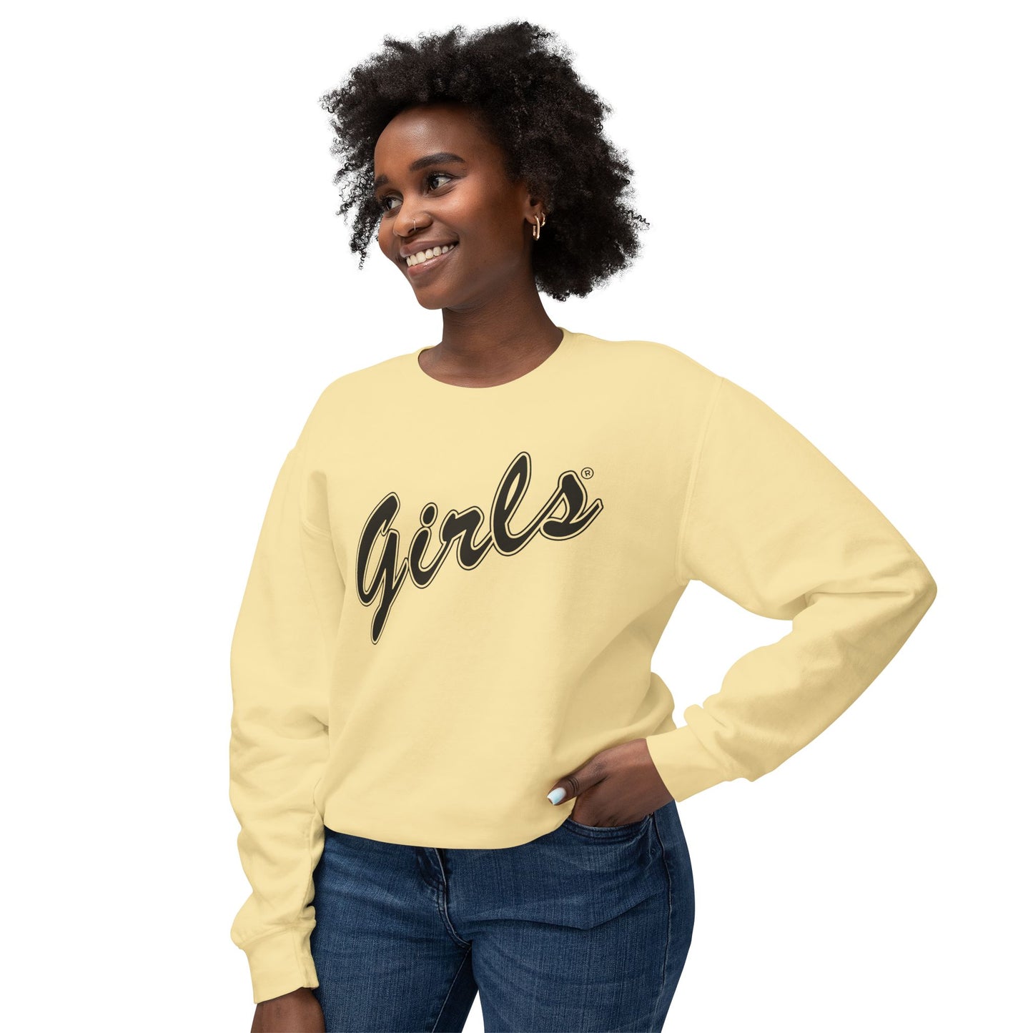 Girls Sweatshirt Comfy Unisex Lightweight Crewneck Sweater
