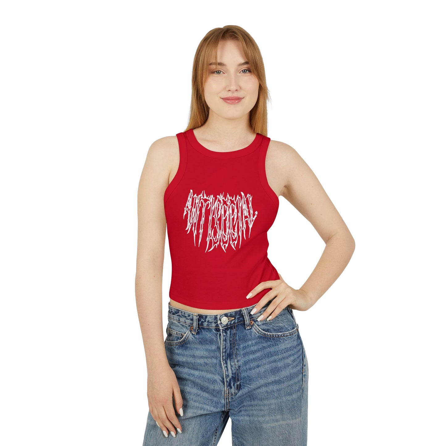 Anti Social Outline Classic Women's Racer Tank Top