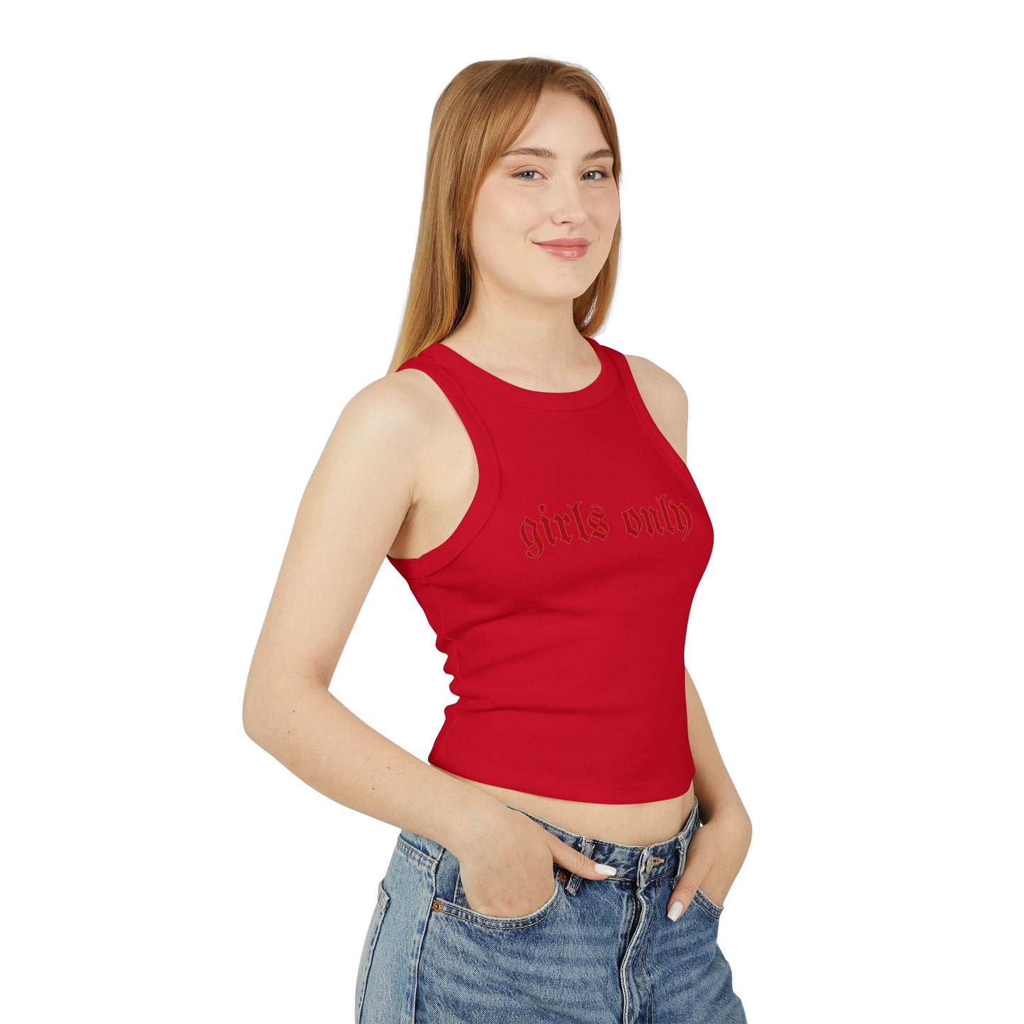 Girls Only Women's Racer Tank Top