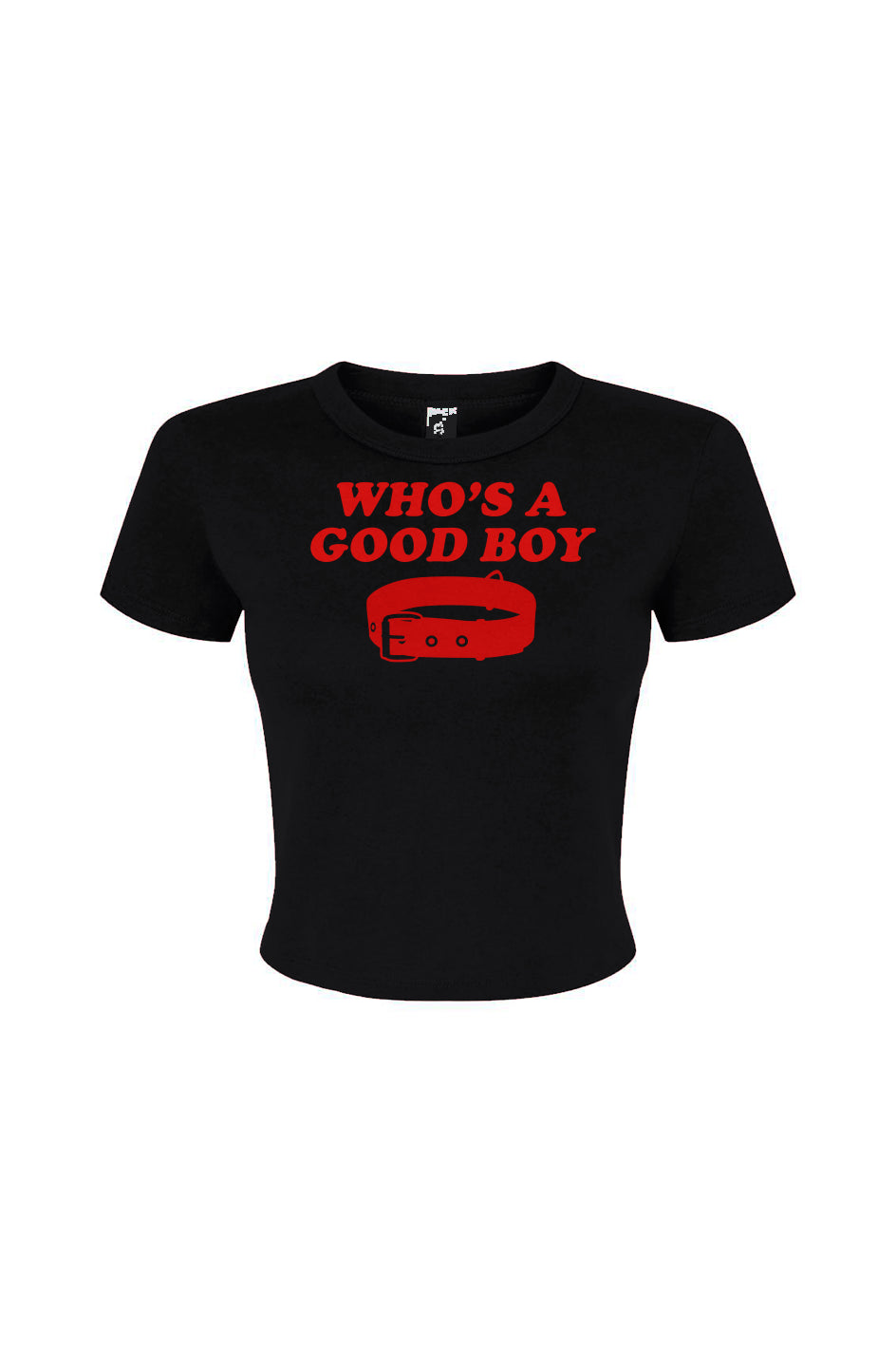 Whos a Good Boy Women's Micro Rib Baby Tee