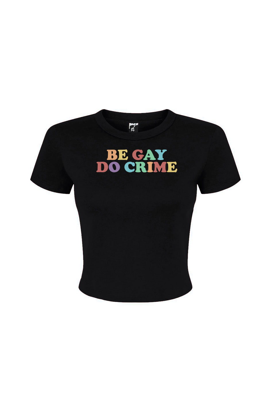 Be Gay Do Crime Rainbow Women's Micro Rib Baby Tee