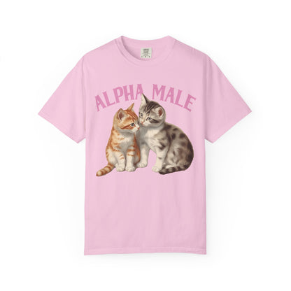 Alpha Cat Male Ironic Funny Kitten shirt Y2K Humor Kittens T-shirt for men or women