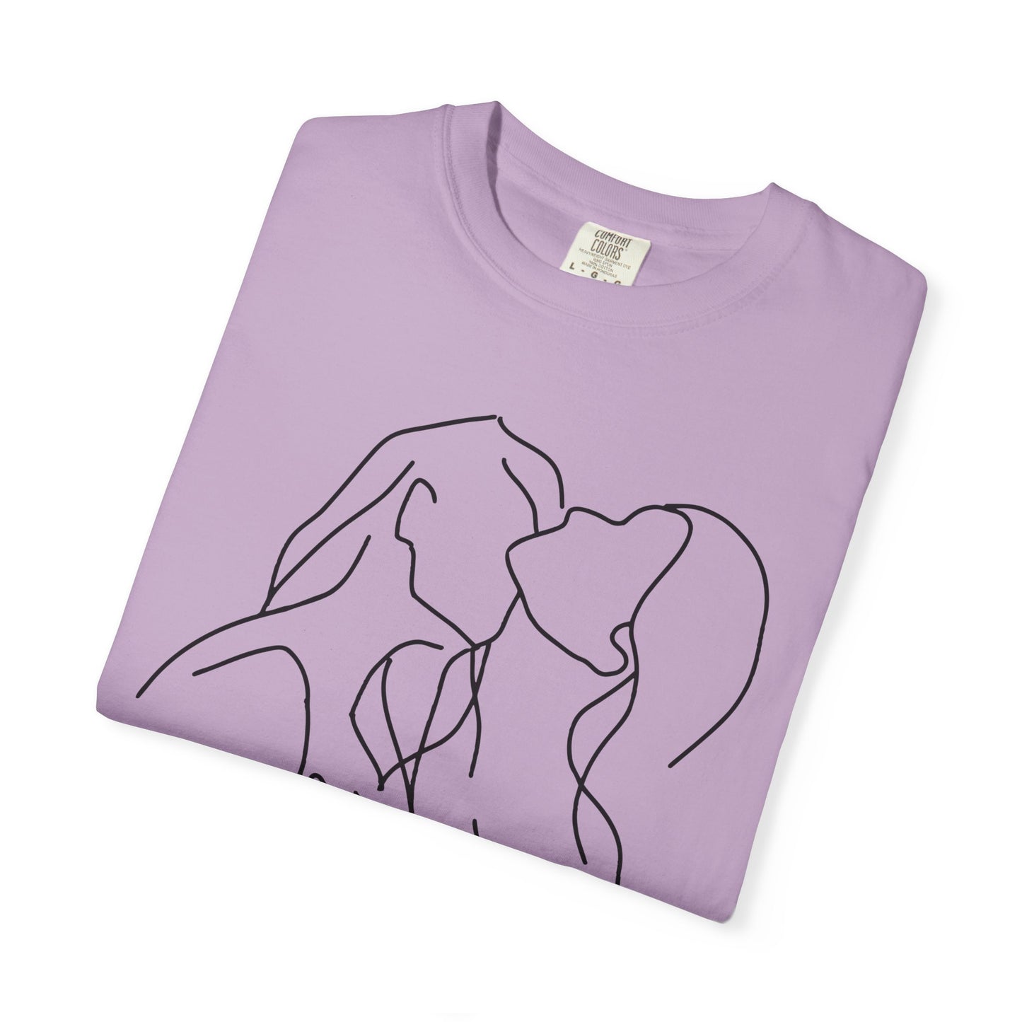 Lesbian Minimal Line art for Women Line Art Kiss shirt Kiss Women T-shirt for women