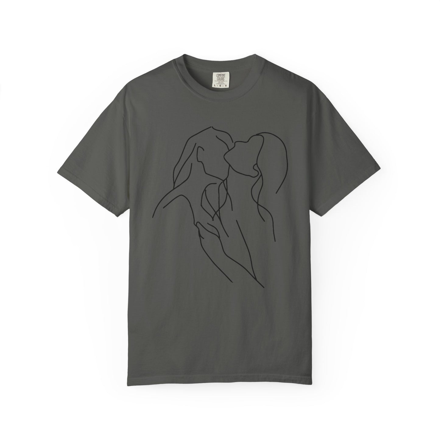 Lesbian Minimal Line art for Women Line Art Kiss shirt Kiss Women T-shirt for women
