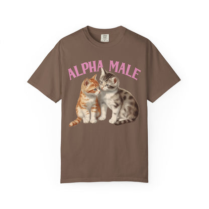 Alpha Cat Male Ironic Funny Kitten shirt Y2K Humor Kittens T-shirt for men or women