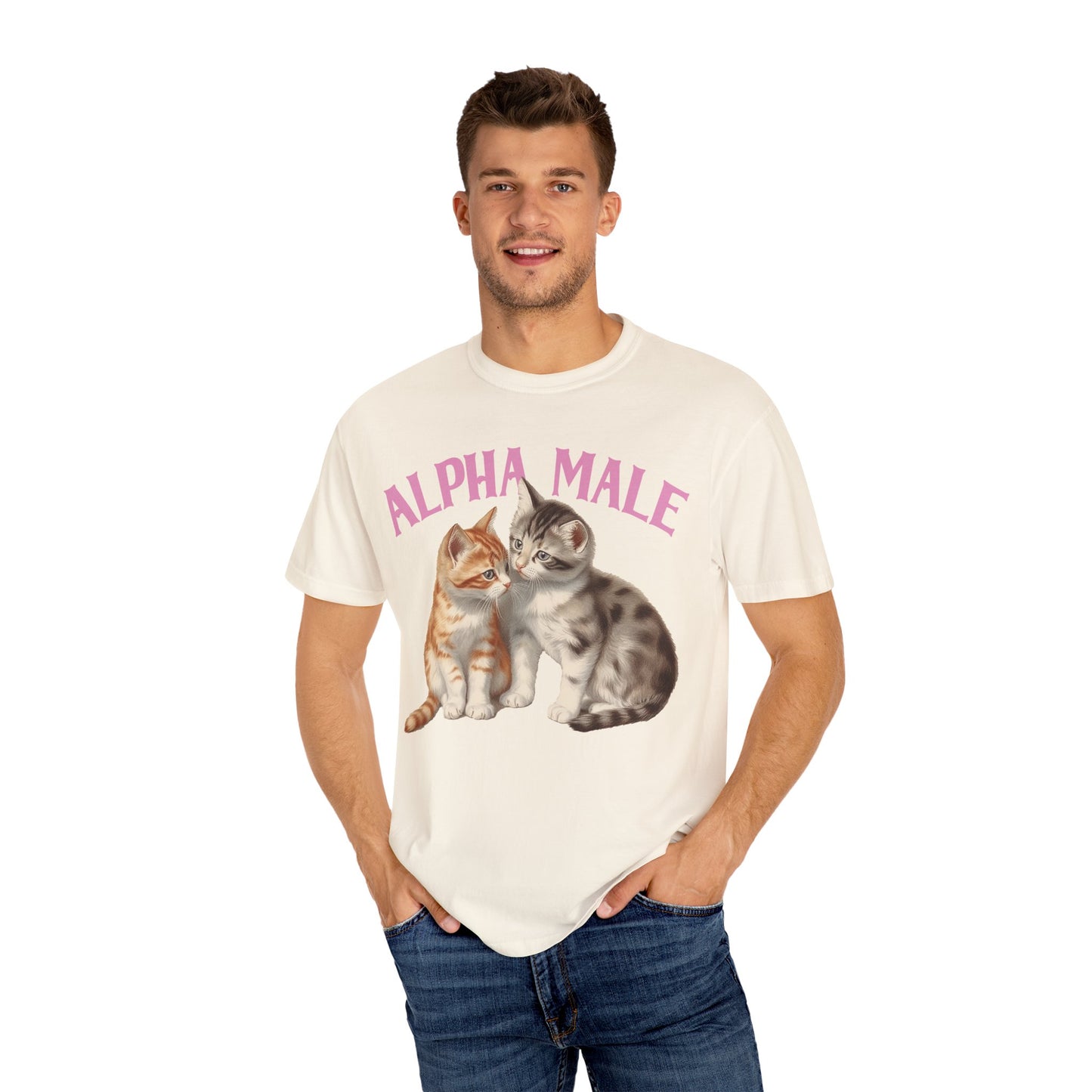 Alpha Cat Male Ironic Funny Kitten shirt Y2K Humor Kittens T-shirt for men or women