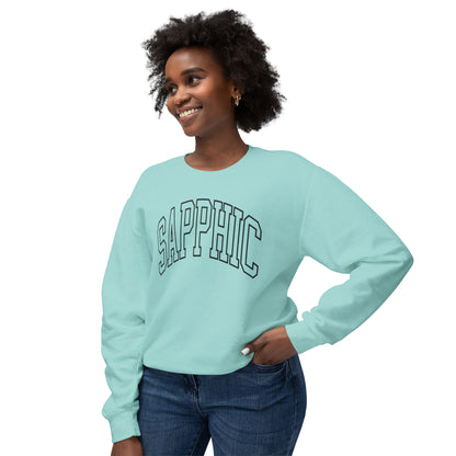 Sapphic Sweatshirt Comfy Unisex Lightweight Crewneck Sweater