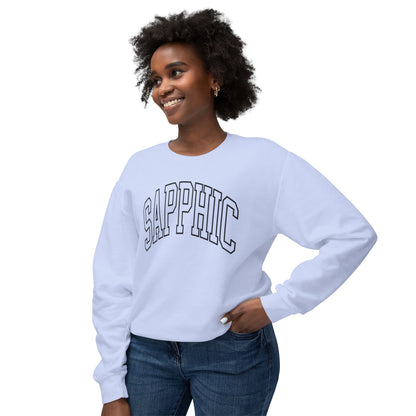 Sapphic Sweatshirt Comfy Unisex Lightweight Crewneck Sweater