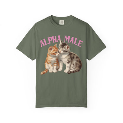 Alpha Cat Male Ironic Funny Kitten shirt Y2K Humor Kittens T-shirt for men or women