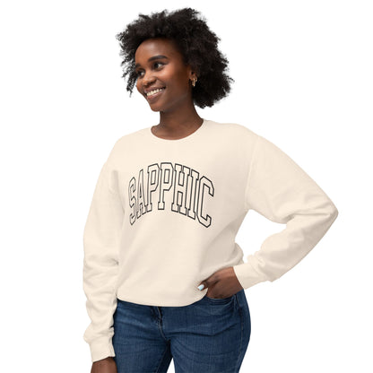 Sapphic Sweatshirt Comfy Unisex Lightweight Crewneck Sweater