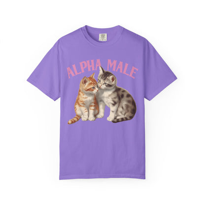 Alpha Cat Male Ironic Funny Kitten shirt Y2K Humor Kittens T-shirt for men or women