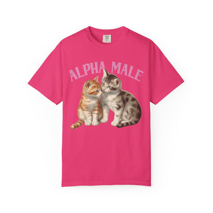 Alpha Cat Male Ironic Funny Kitten shirt Y2K Humor Kittens T-shirt for men or women