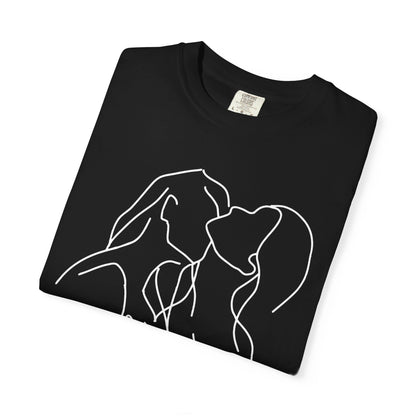 Lesbian Minimal Line art for Women Line Art Kiss shirt Kiss Women T-shirt for women