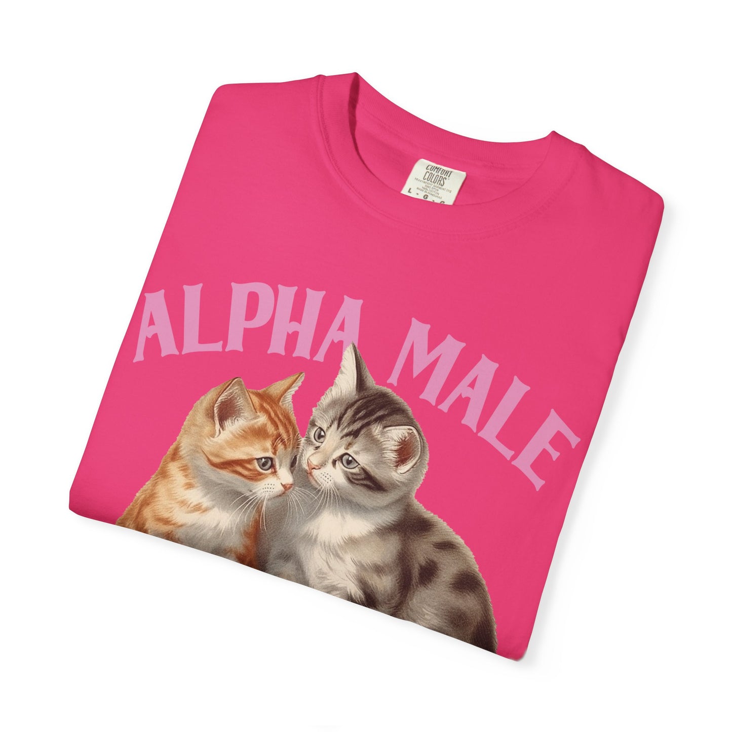 Alpha Cat Male Ironic Funny Kitten shirt Y2K Humor Kittens T-shirt for men or women