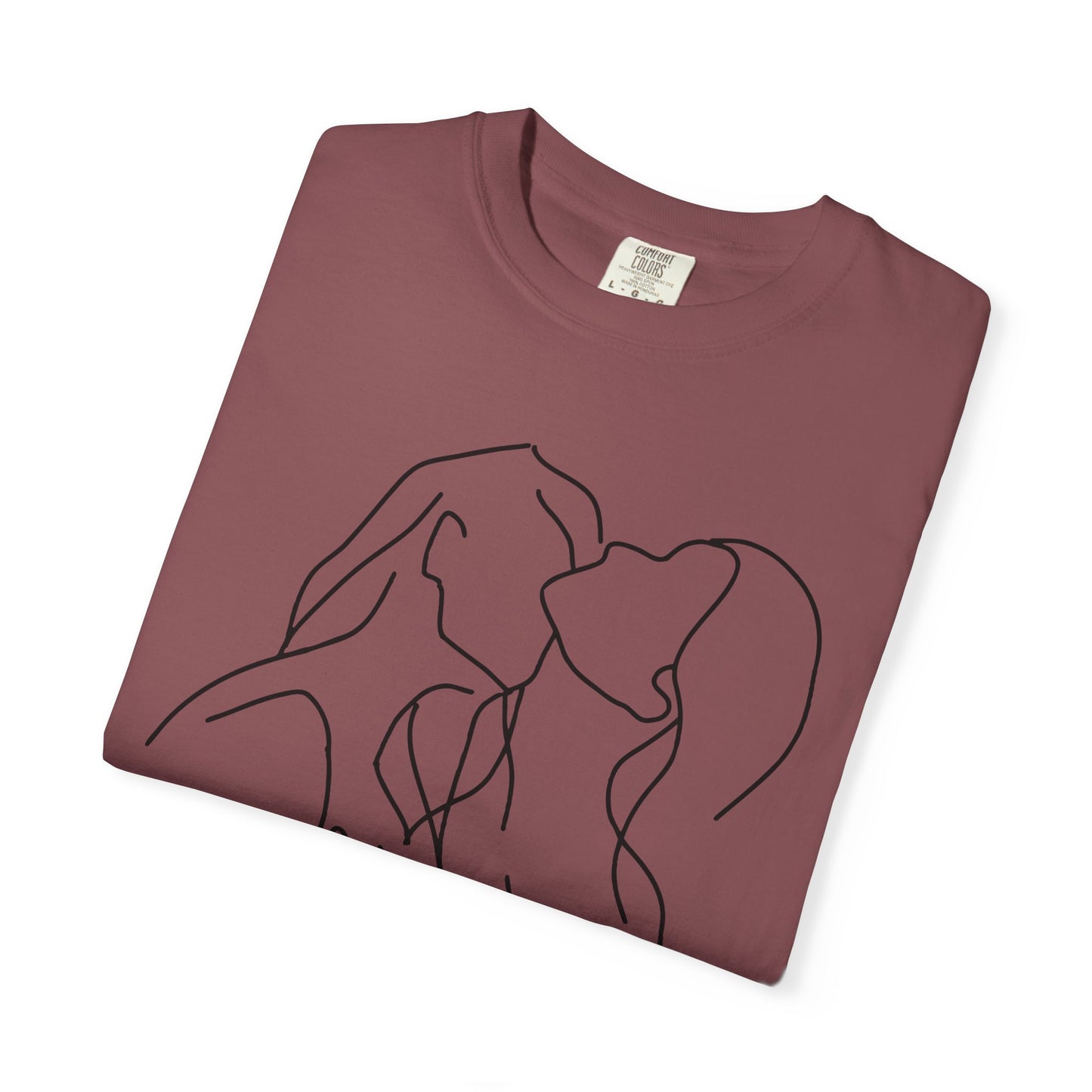 Lesbian Minimal Line art for Women Line Art Kiss shirt Kiss Women T-shirt for women
