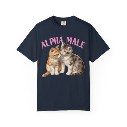 Alpha Cat Male Ironic Funny Kitten shirt Y2K Humor Kittens T-shirt for men or women