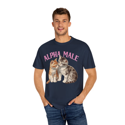 Alpha Cat Male Ironic Funny Kitten shirt Y2K Humor Kittens T-shirt for men or women