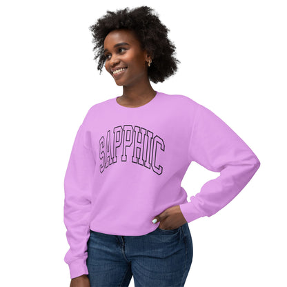 Sapphic Sweatshirt Comfy Unisex Lightweight Crewneck Sweater
