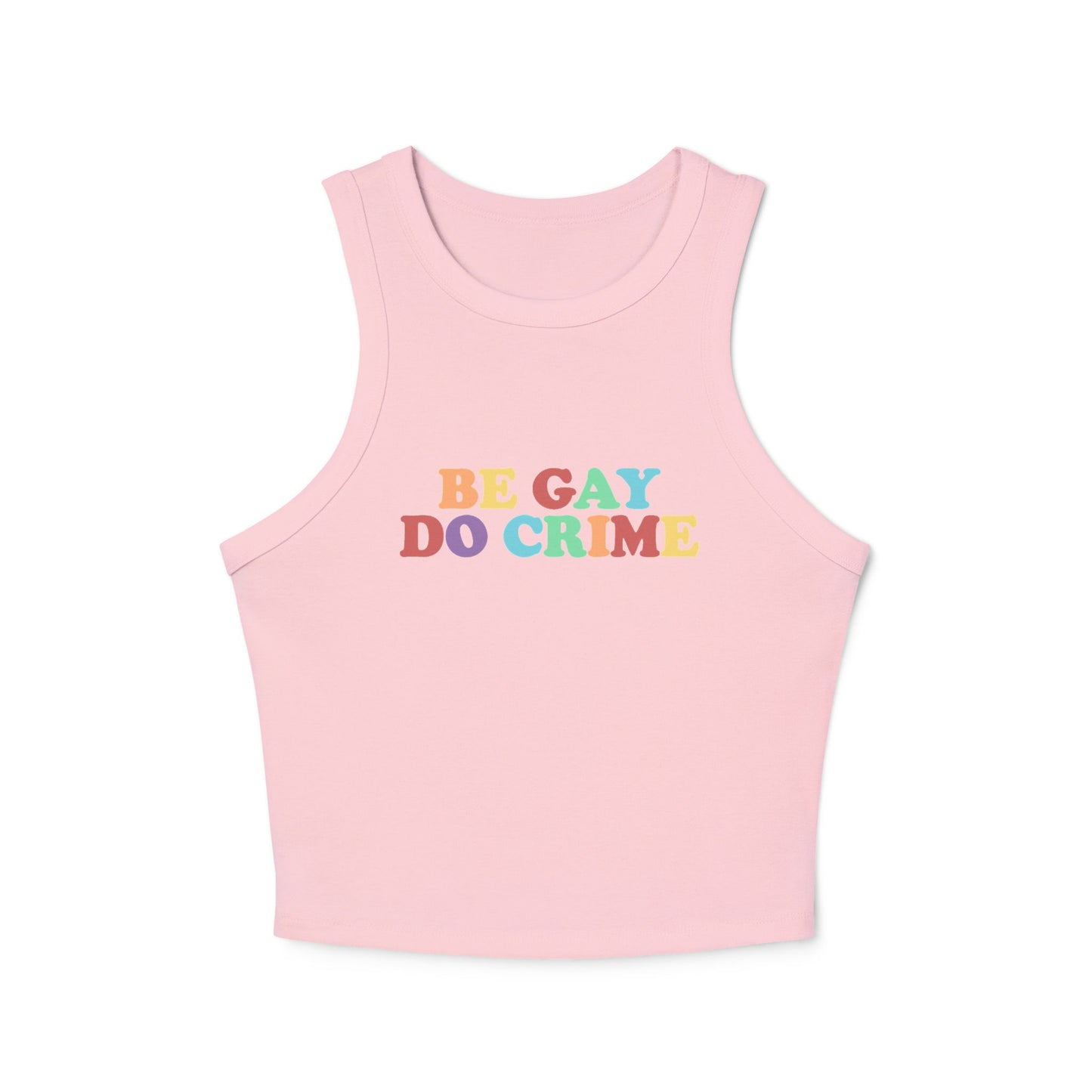 Be Gay Do Crime Racer Tank Top Y2k