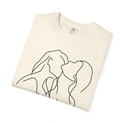 Lesbian Minimal Line art for Women Line Art Kiss shirt Kiss Women T-shirt for women