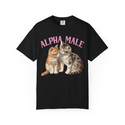 Alpha Cat Male Ironic Funny Kitten shirt Y2K Humor Kittens T-shirt for men or women
