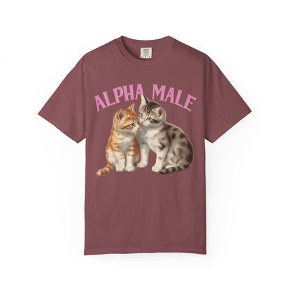 Alpha Cat Male Ironic Funny Kitten shirt Y2K Humor Kittens T-shirt for men or women