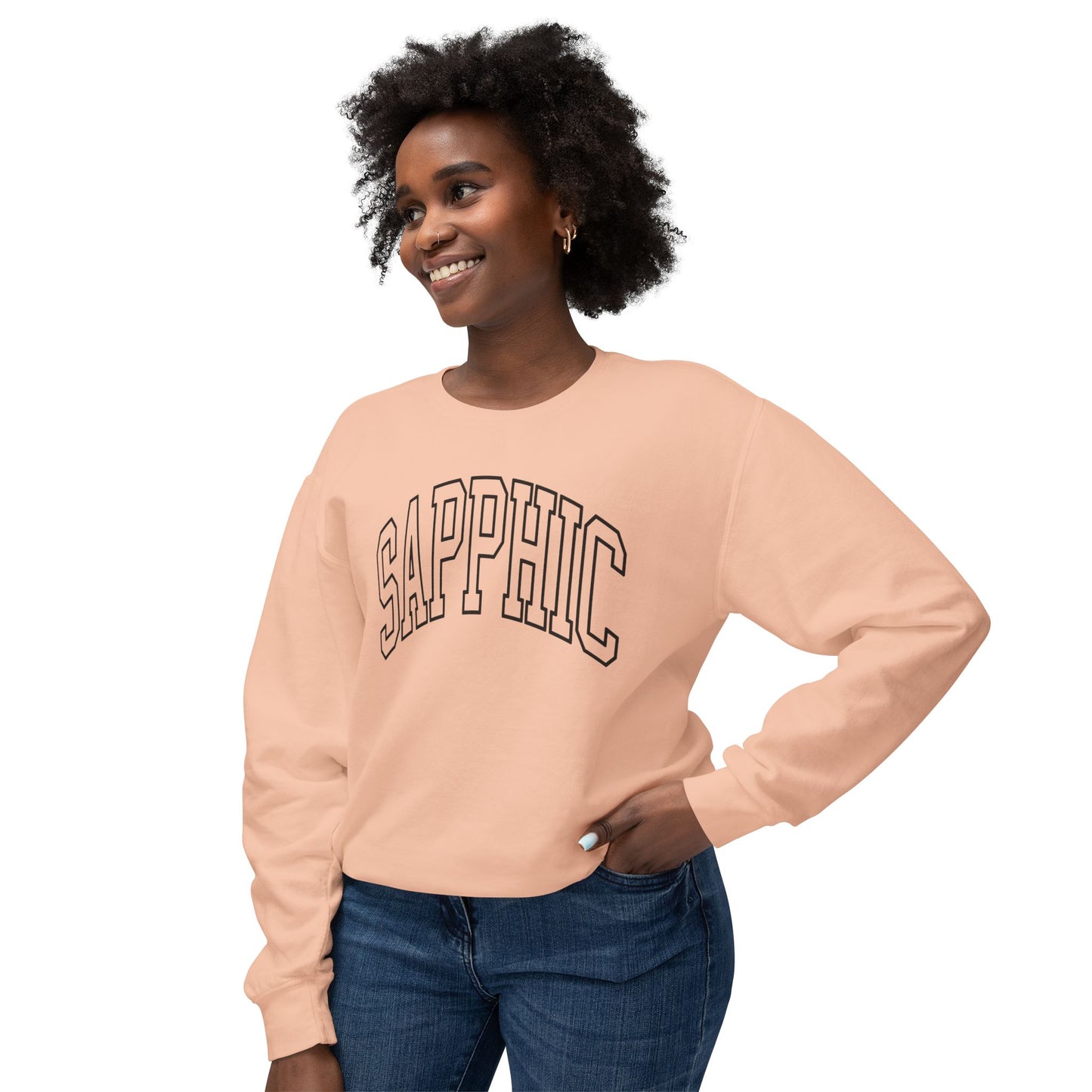 Sapphic Sweatshirt Comfy Unisex Lightweight Crewneck Sweater