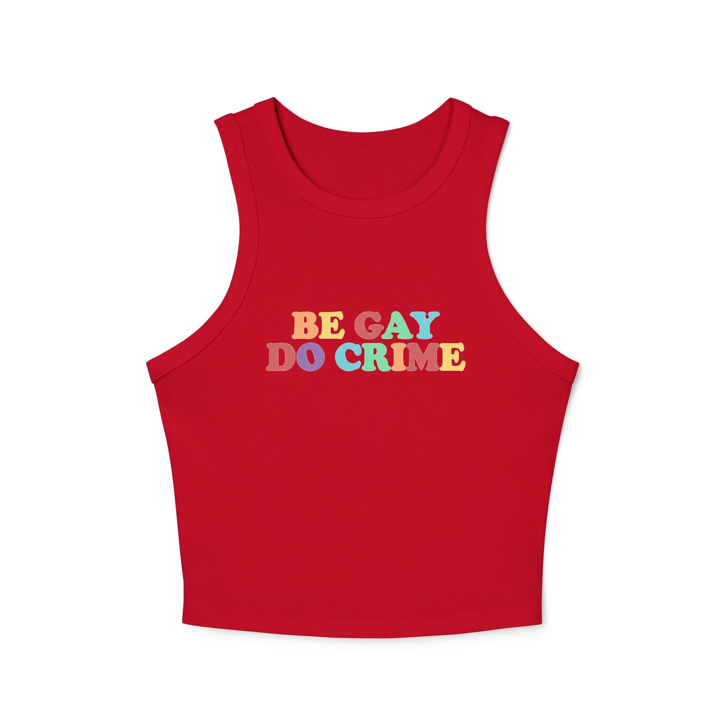 Be Gay Do Crime Racer Tank Top Y2k