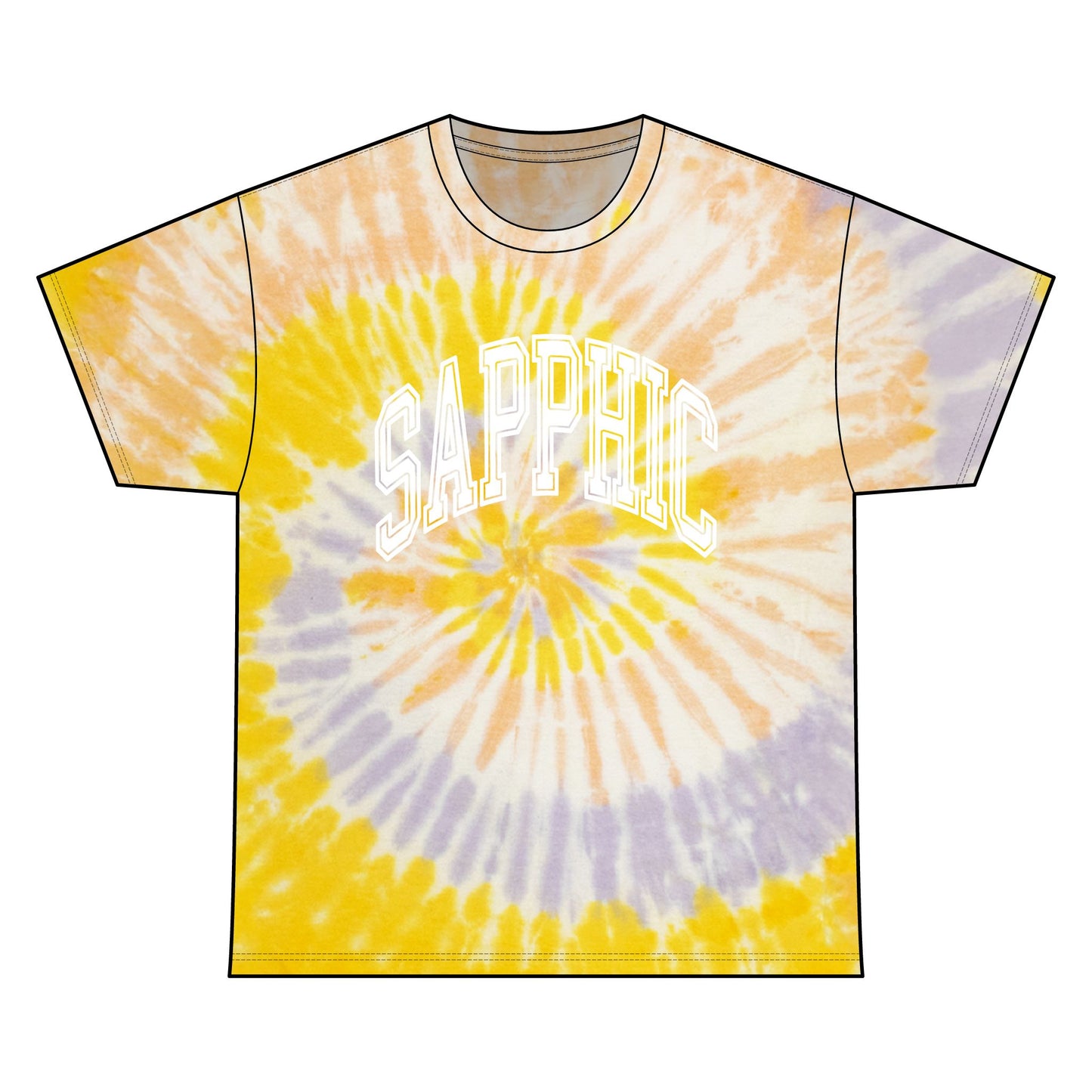 Sapphic Unisex Tie Dye Cotton Tee