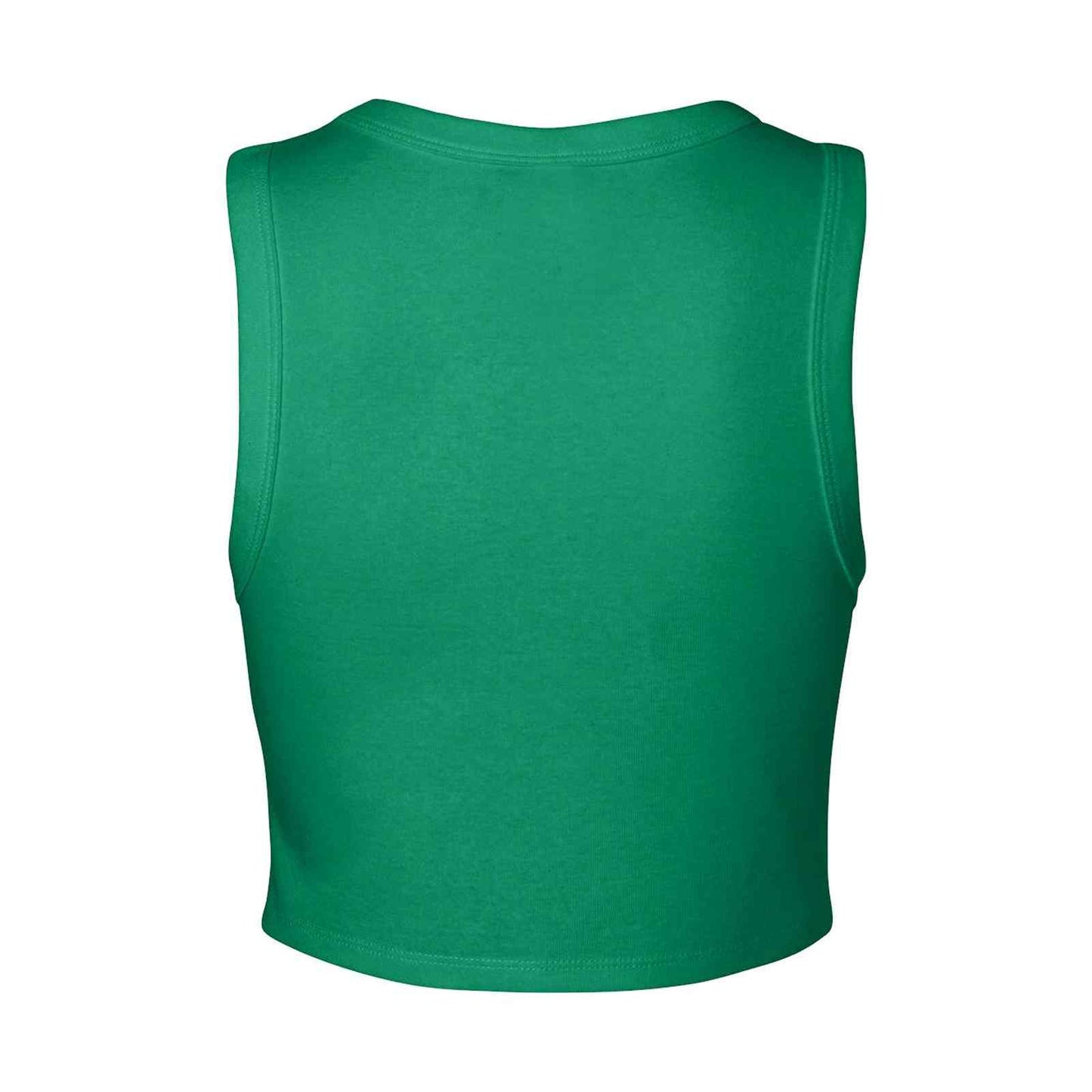 Girls Script in Black Micro Rib Muscle Crop Tank