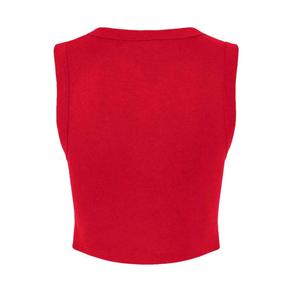 Girls Script in Black Micro Rib Muscle Crop Tank