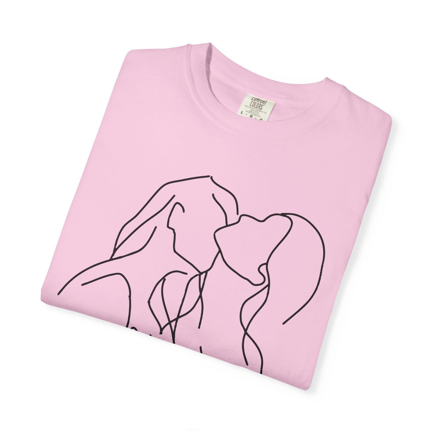 Lesbian Minimal Line art for Women Line Art Kiss shirt Kiss Women T-shirt for women