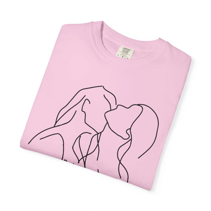 Lesbian Minimal Line art for Women Line Art Kiss shirt Kiss Women T-shirt for women