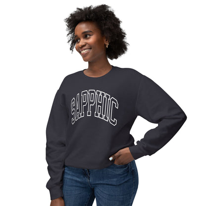 Sapphic Sweatshirt Comfy Unisex Lightweight Crewneck Sweater