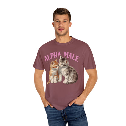 Alpha Cat Male Ironic Funny Kitten shirt Y2K Humor Kittens T-shirt for men or women