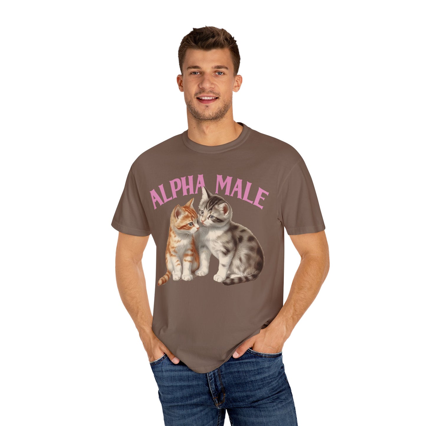 Alpha Cat Male Ironic Funny Kitten shirt Y2K Humor Kittens T-shirt for men or women