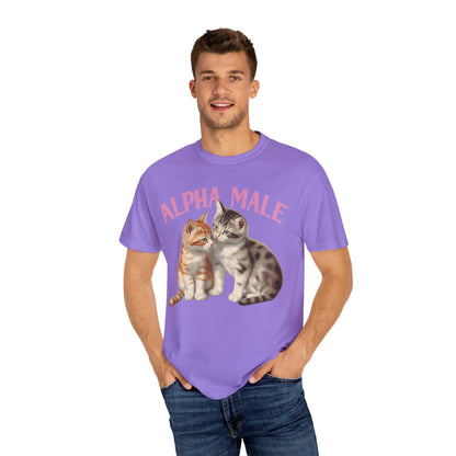 Alpha Cat Male Ironic Funny Kitten shirt Y2K Humor Kittens T-shirt for men or women