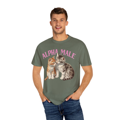 Alpha Cat Male Ironic Funny Kitten shirt Y2K Humor Kittens T-shirt for men or women