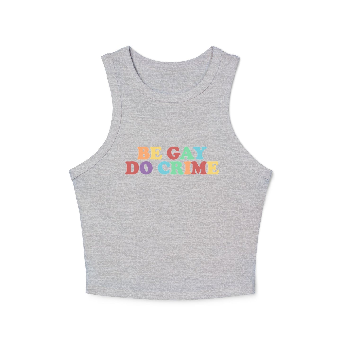 Be Gay Do Crime Racer Tank Top Y2k