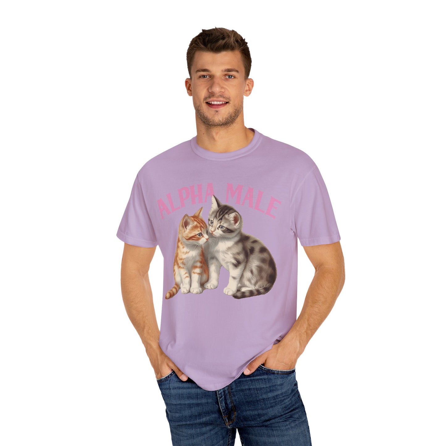Alpha Cat Male Ironic Funny Kitten shirt Y2K Humor Kittens T-shirt for men or women