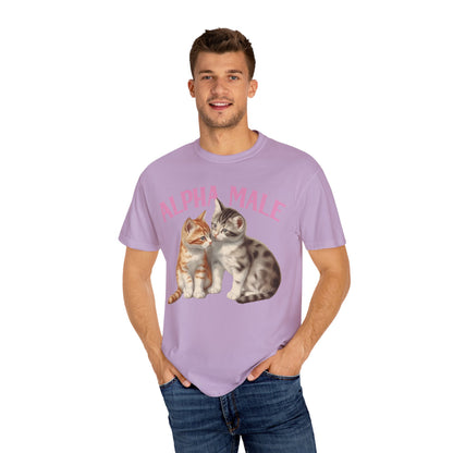 Alpha Cat Male Ironic Funny Kitten shirt Y2K Humor Kittens T-shirt for men or women
