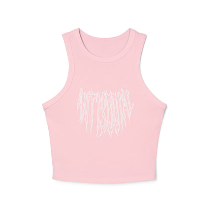 Anti Social Outline Classic Women's Racer Tank Top