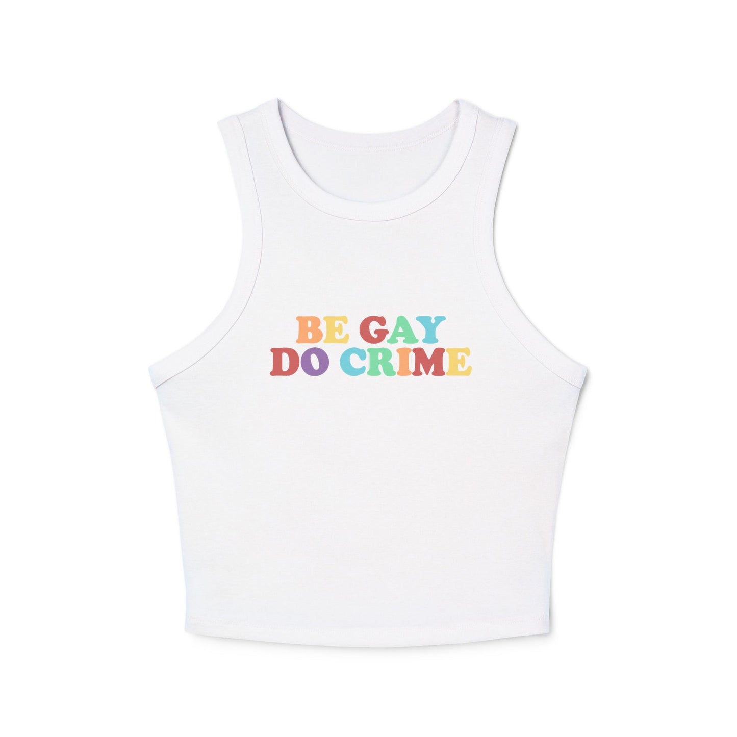 Be Gay Do Crime Racer Tank Top Y2k