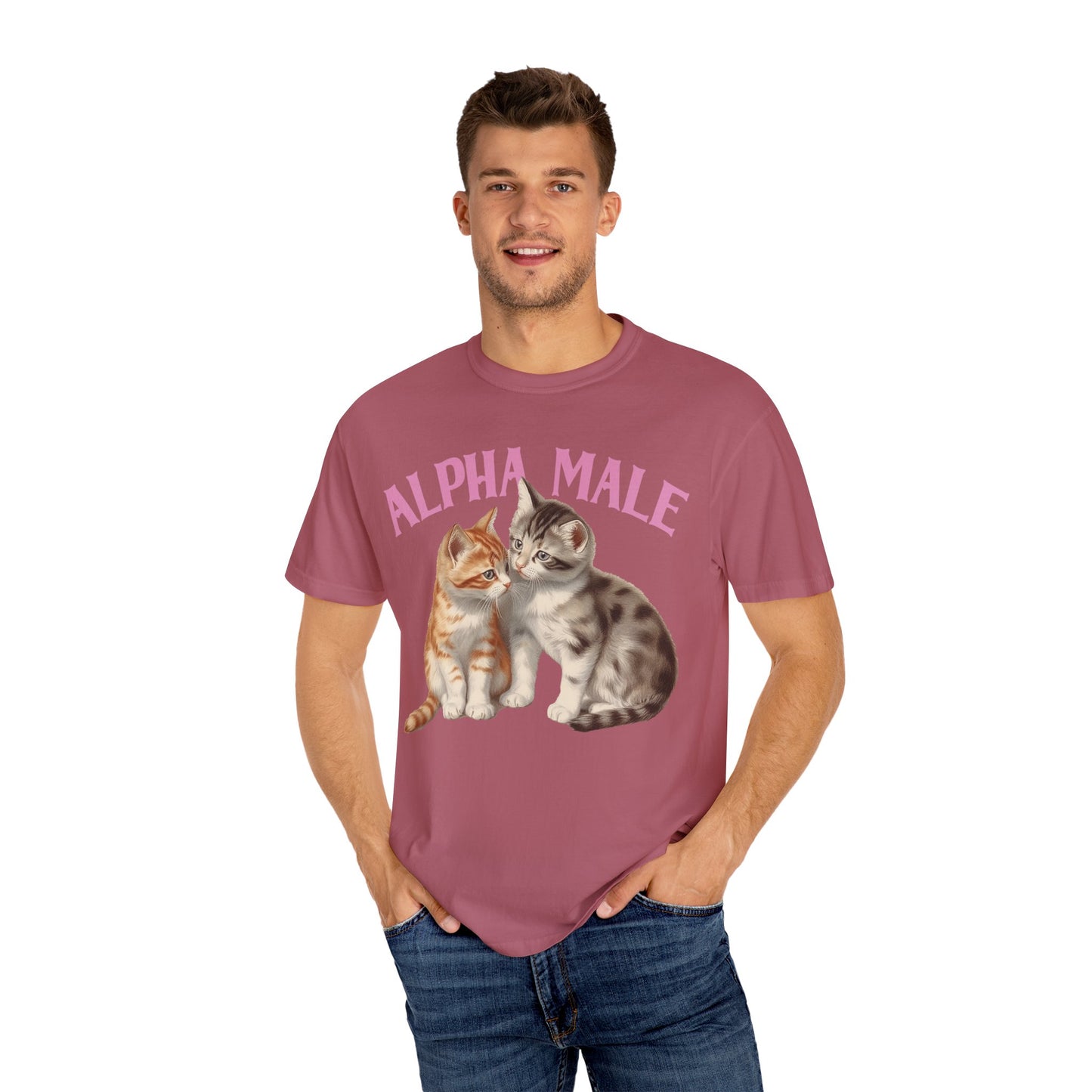 Alpha Cat Male Ironic Funny Kitten shirt Y2K Humor Kittens T-shirt for men or women