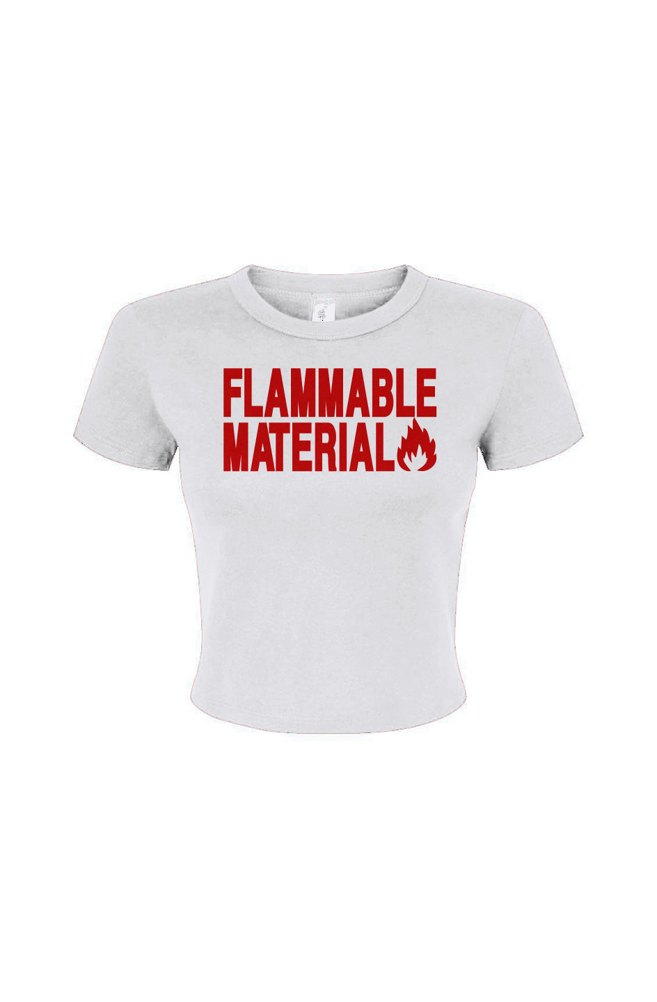 Flammable Material Women's Micro Rib Baby Tee