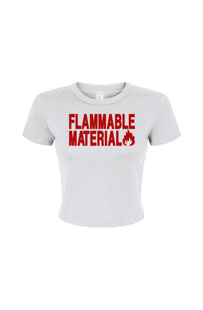 Flammable Material Women's Micro Rib Baby Tee