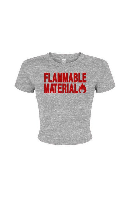 Flammable Material Women's Micro Rib Baby Tee