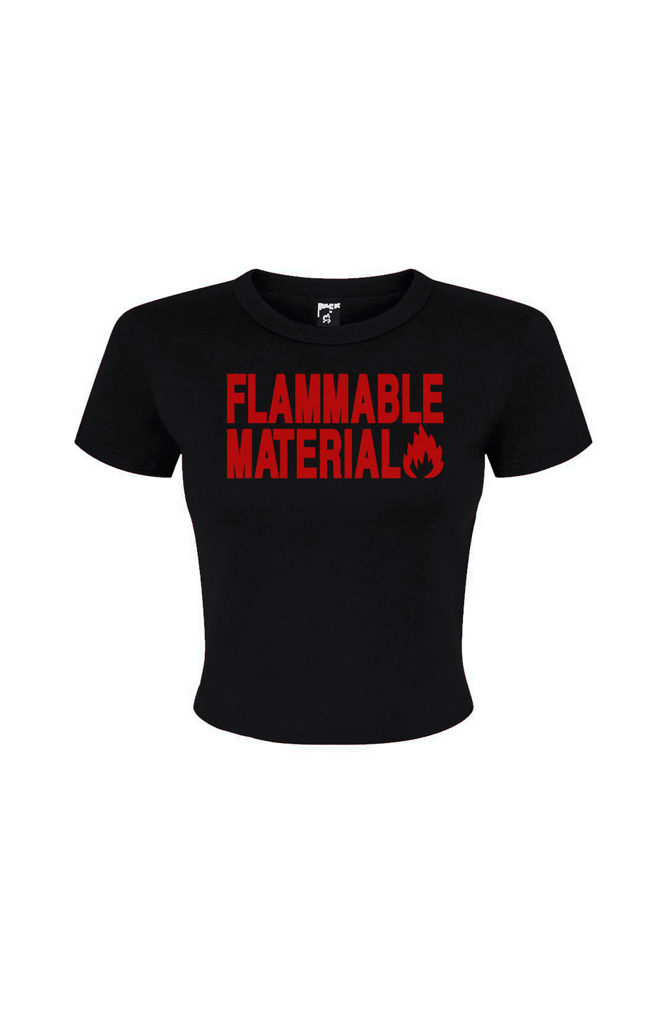 Flammable Material Women's Micro Rib Baby Tee