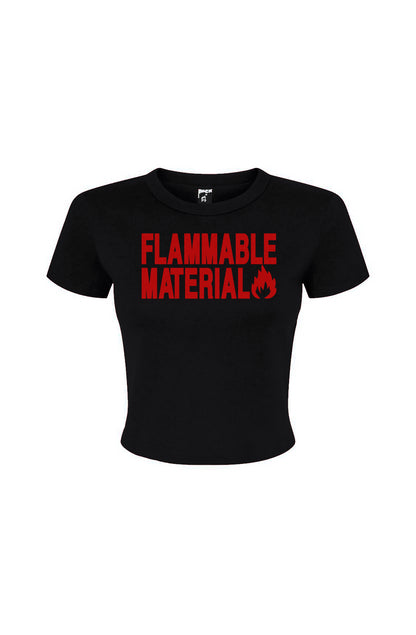 Flammable Material Women's Micro Rib Baby Tee